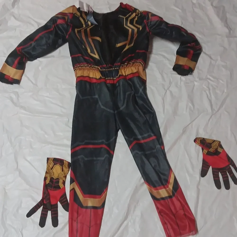 Marvel No Way Home Spider-Man Muscle Chest Kids Costume Set - Red and Gold Sz S - Picture 9 of 10